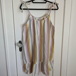 Madewell cotton multi stripe dress